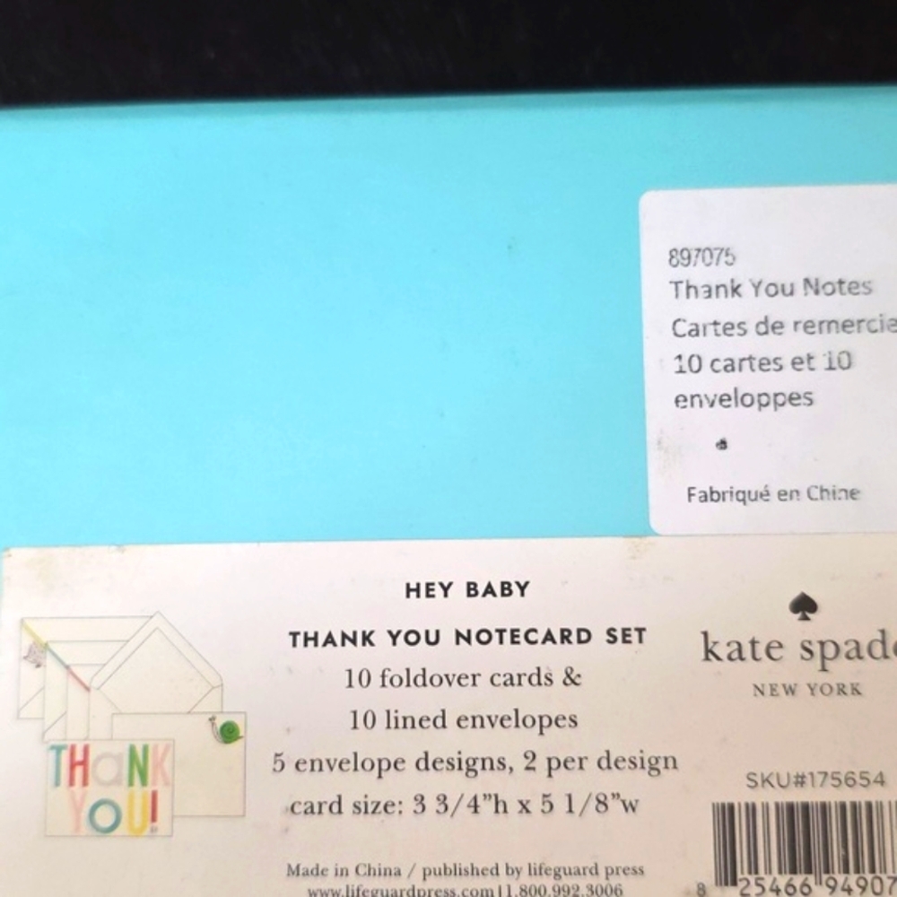 🆕️Kate Spade Multicolor Thank You Card with Natural Accents - Picture 4 of 4